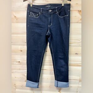 White House Black Market Women’s Jeans Size 8 Slim Leg Rhinestone Embellished